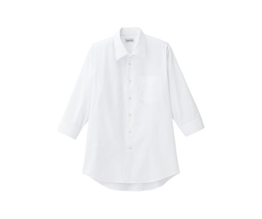 FACE メンズ開襟七分袖シャツ ホワイト 3L FB5044M-15 3L 1枚（ご注文単位1枚）【直送品】