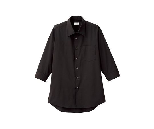 FACE メンズ開襟七分袖シャツ ブラック 3L FB5044M-16 3L 1枚（ご注文単位1枚）【直送品】