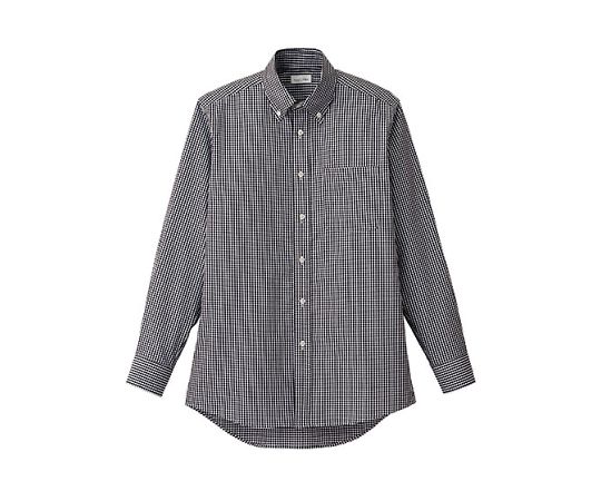 FACE メンズボタンダウン長袖シャツ ブラック 4L FB5047M-16 4L 1枚（ご注文単位1枚）【直送品】