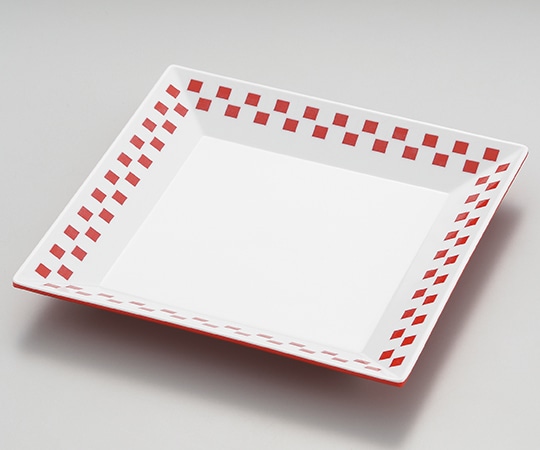 エンテック スクエアプレート 赤 CH-11R 1枚（ご注文単位1枚）【直送品】