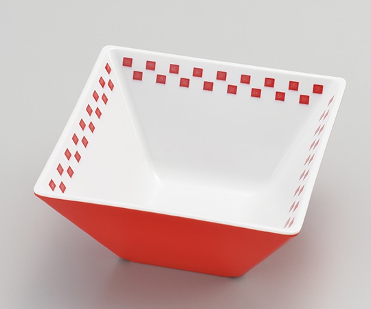 エンテック スクエアボウル 10 赤 CH-10R 1個（ご注文単位1個）【直送品】