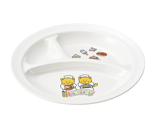 エンテック 丸ランチ皿(大) こねこたい KO-1 1枚（ご注文単位1枚）【直送品】