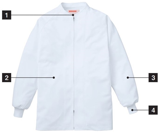 KAZEN ジャンパー男女兼用 白 SS 404-60 SS 1枚（ご注文単位1枚）【直送品】