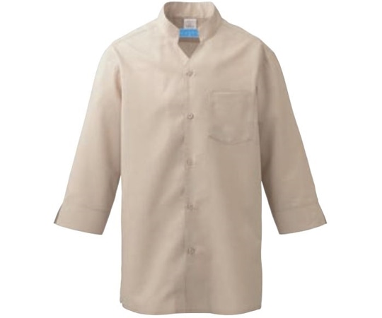 KAZEN シャツ(七分袖男女兼用) ベージュ SS 626-12 SS 1枚(ご注文単位1枚)【直送品】