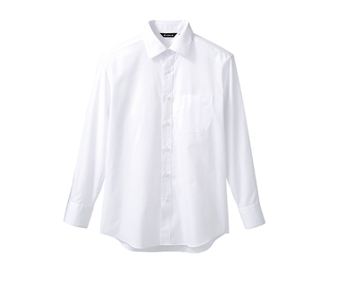 住商モンブラン シャツ 男女兼用 長袖 白 BS2581-2 LL 1枚（ご注文単位1枚）【直送品】