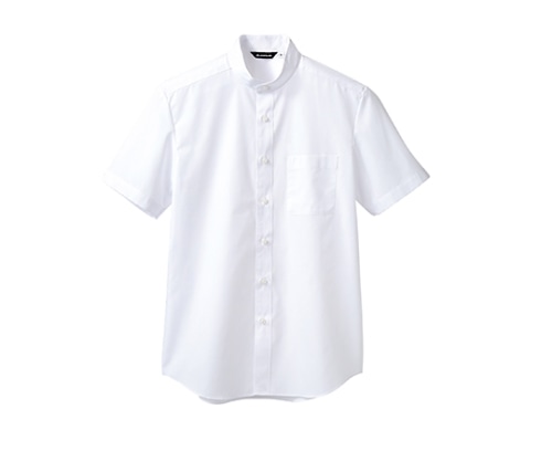 住商モンブラン シャツ 男女兼用 半袖 白 BS2592-2 L 1枚（ご注文単位1枚）【直送品】