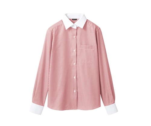 住商モンブラン シャツ レディス 長袖 ワインストライプ BV2201-5 11 1枚（ご注文単位1枚）【直送品】