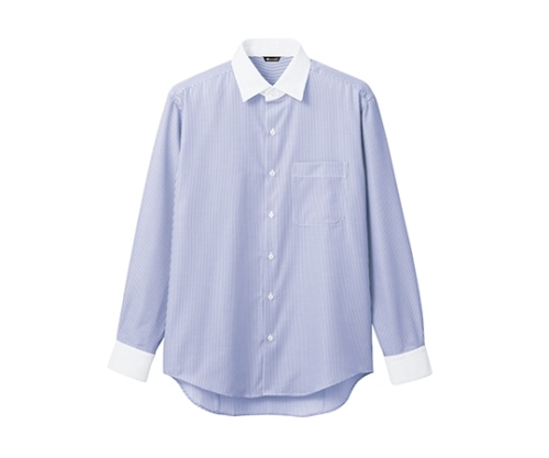 住商モンブラン シャツ メンズ 長袖 ブルーストライプ BV2571-4 LL 1枚（ご注文単位1枚）【直送品】