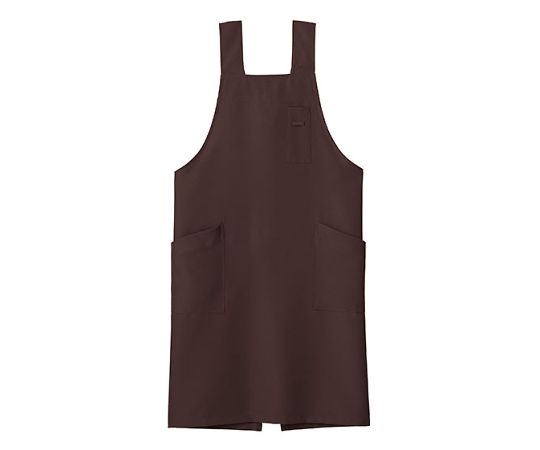 FACE H型胸当てエプロン ブラウン L FK7164-5 L 1枚（ご注文単位1枚）【直送品】