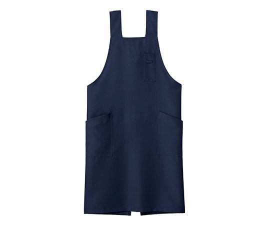 FACE H型胸当てエプロン ネイビー L FK7164-8 L 1枚（ご注文単位1枚）【直送品】