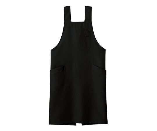 FACE H型胸当てエプロン ブラック M FK7164-16 M 1枚（ご注文単位1枚）【直送品】