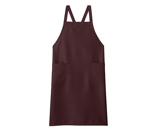 FACE 胸当てエプロン ブラウン フリー FK7168-5 1枚（ご注文単位1枚）【直送品】