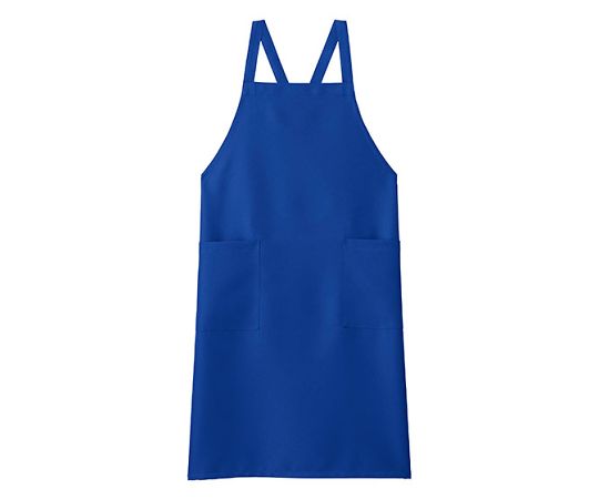 FACE 胸当てエプロン ブルー フリー FK7168-7 1枚（ご注文単位1枚）【直送品】