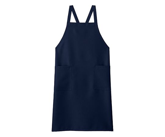 FACE 胸当てエプロン ネイビー フリー FK7168-8 1枚（ご注文単位1枚）【直送品】