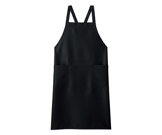 FACE 胸当てエプロン ブラック フリー FK7168-16 1枚（ご注文単位1枚）【直送品】