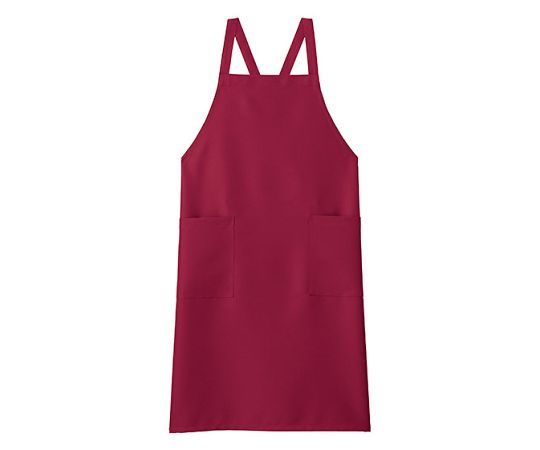 FACE 胸当てエプロン ワイン フリー FK7168-23 1枚（ご注文単位1枚）【直送品】