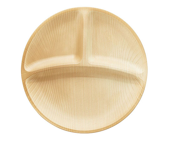 Daiwa ウォールナ 25cm3ツ切プレート ナチュラル WD-15-LBR 319391 1個（ご注文単位1個）【直送品】