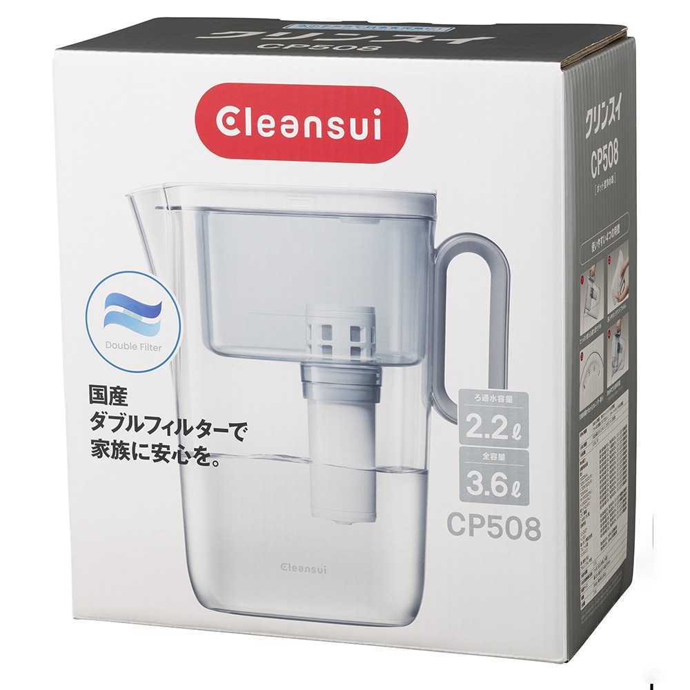 三菱ケミカル・クリンスイ ポット型浄水器 3.6L CP508-GR 1個（ご注文単位1個）【直送品】
