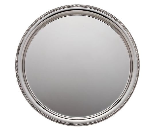 アズワン UK 18-8丸盆(手無)菊渕 14インチ  1個（ご注文単位1個）【直送品】