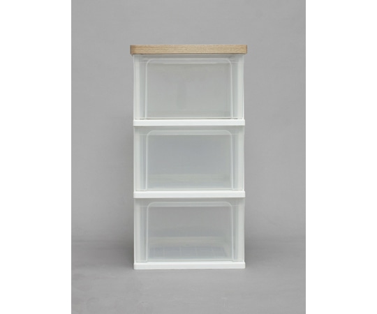 アイリスオーヤマ ウッドトップチェスト フレンチオーク 2個 WTS-303 1箱（ご注文単位1箱）【直送品】