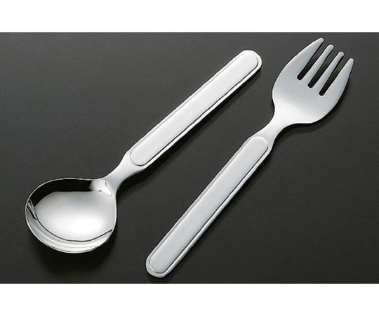アズワン 18-8 ひとりで大丈夫 スプーン・フォークセット  1セット（ご注文単位1セット）【直送品】