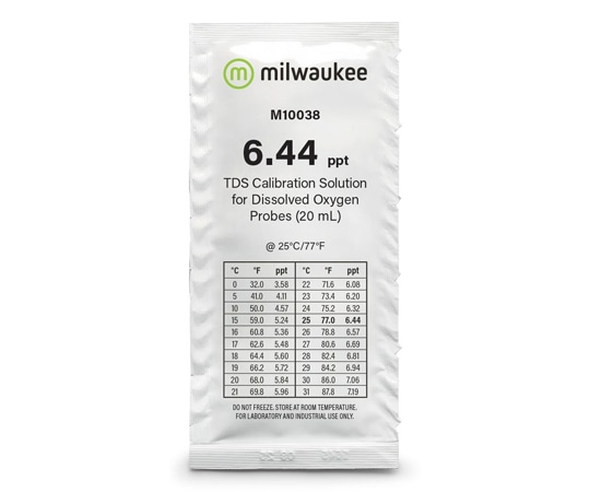 Milwaukee 6.44ppt TDS標準液 20mL×25袋 M10038B 1箱（ご注文単位1箱）【直送品】