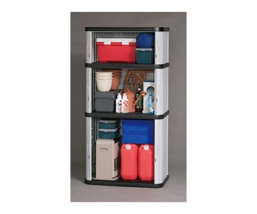 アイリスオーヤマ ミニロッカー ブラック/グレー ML-1850V 1個(ご注文単位1個)【直送品】