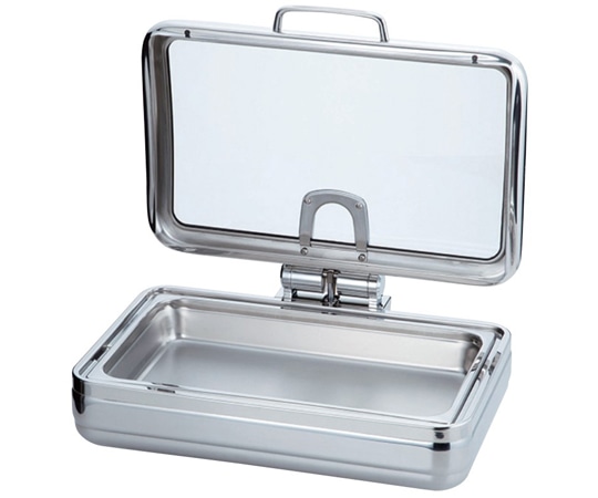 VOTOO VOTOO IH角型チューフィングディッシュ1/1 本体(ガラス蓋)ステンレスフードパン1/1付 5681-A 1個（ご注文単位1個）【直送品】