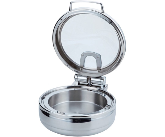 VOTOO VOTOO IH丸型チューフィングディッシュ本体(ガラス蓋)ステンレスフードパン付 5685-A 1個（ご注文単位1個）【直送品】