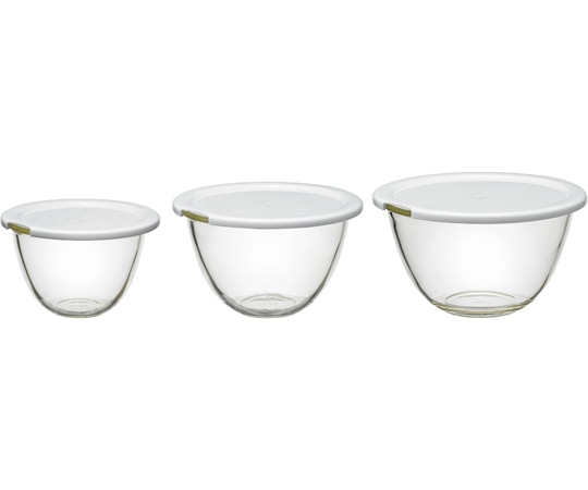 HARIO レンジフタ付き耐熱ガラス製ボウル 3個×4セット入 MXPF-4904-W 1箱（ご注文単位1箱）【直送品】