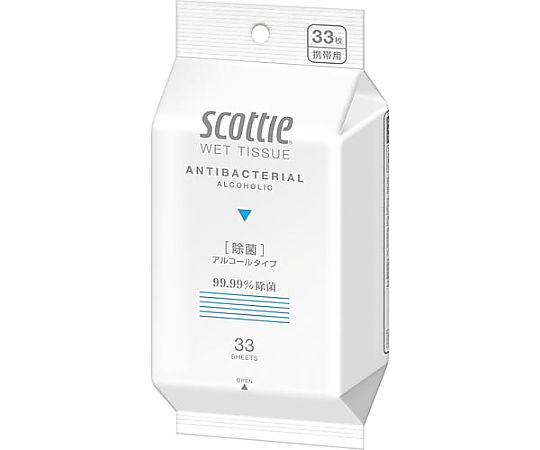 クレシア スコッティウェットティシュー 除菌アルコール33枚 76939 1個（ご注文単位1個）【直送品】