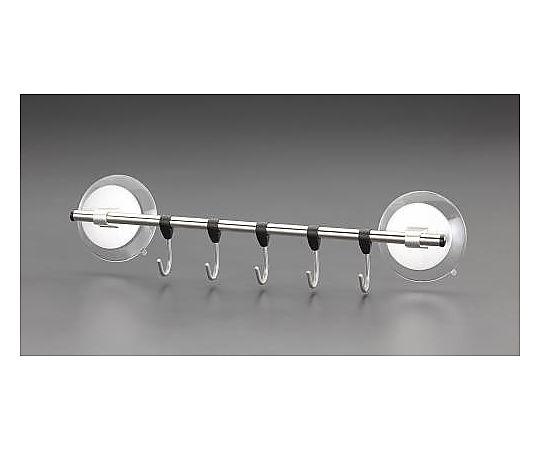 エスコ 372x 43x 83mm 5連フック(吸盤式/ステンレス製) EA638LA-118 1個（ご注文単位1個）【直送品】