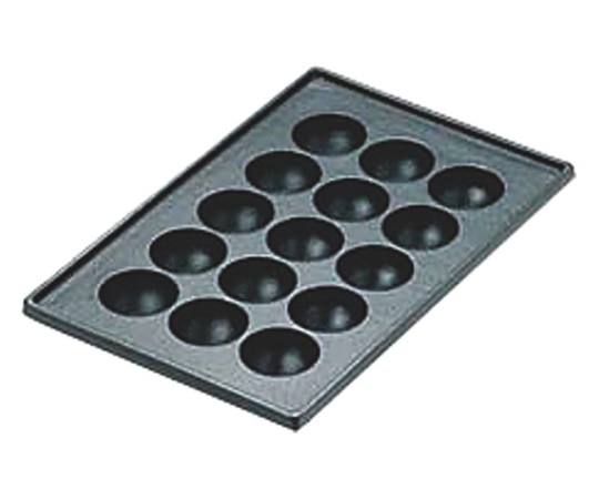 アズワン AKSたこ焼鉄板 15穴 φ40x深21mm  1個（ご注文単位1個）【直送品】