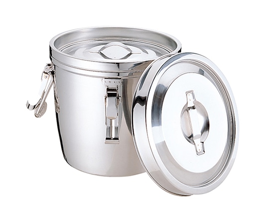 エムテートリマツ 18-8二重汁食缶(クリップ付) 両手式 6L  1個（ご注文単位1個）【直送品】