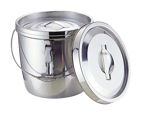 エムテートリマツ 18-8二重汁食缶(クリップ付) ツル取手 14L  1個（ご注文単位1個）【直送品】