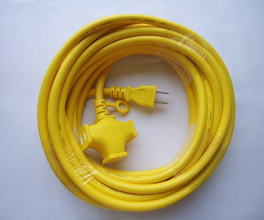 山善(YAMAZEN) 延長コード 3口タイプ 20m イエロー EC-T1520Y 1個(ご注文単位1個)【直送品】