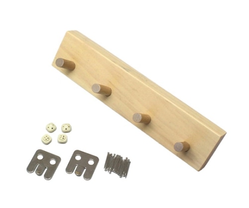 光 石膏ボード用 木製小型フック ナチュラル4連 KSKW-40 1個(ご注文単位1個)【直送品】