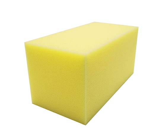 相模カラーフォーム ウレタンスポンジ 黄 100×100×200mm  1個(ご注文単位1個)【直送品】