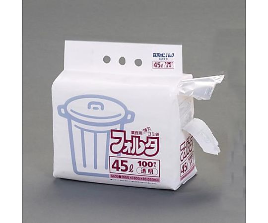 アズワン 650x 800mm/45L ごみ袋(透明/100枚) EA995AD-291 1パック(ご注文単位1パック)【直送品】