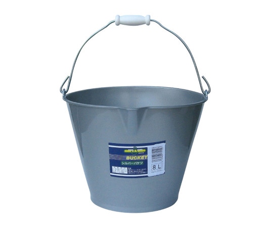八ツ矢工業 シルバーバケツ 8L 34039 1個(ご注文単位1個)【直送品】