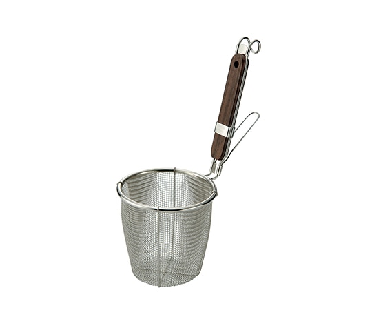 エムテートリマツ 18-8ローズ柄 うどんてぼ 底平 針金フック  1個（ご注文単位1個）【直送品】