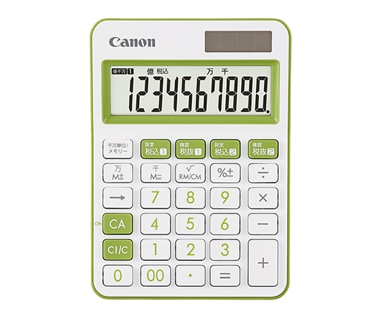 キヤノン ミニ卓上電卓 グリーン LS-105WUC-GR 1個(ご注文単位1個)【直送品】