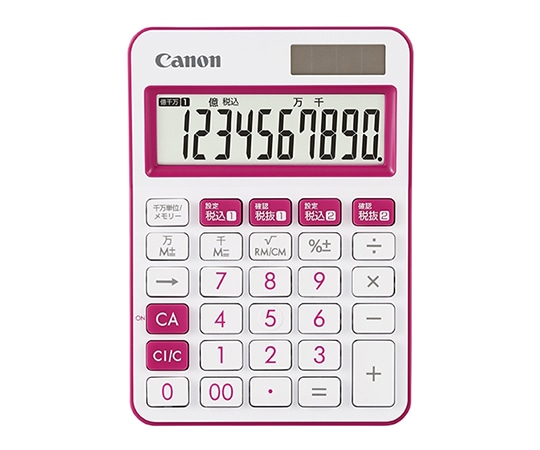 キヤノン ミニ卓上電卓 ピンク LS-105WUC-PK 1個(ご注文単位1個)【直送品】