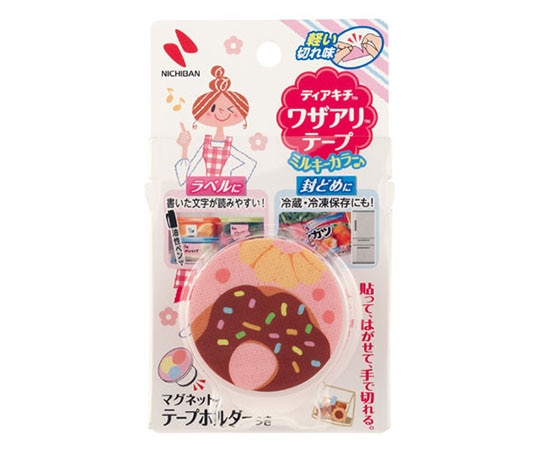 ニチバン ワザアリテープ ホルダー付 ピンク DK-WAN2511H 1個(ご注文単位1個)【直送品】