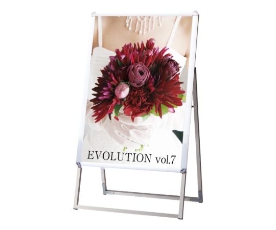 常磐精工 ポスターグリップスタンド看板 屋内用 B2片面シルバー PGSK-B2KS 1個(ご注文単位1個)【直送品】