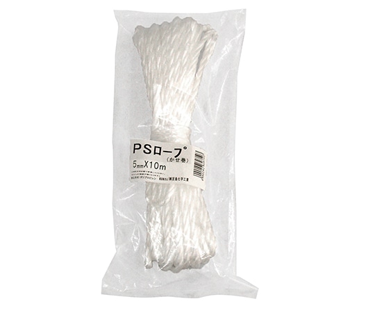 宮島化学工業 PSロープ(かせ巻) 白 5mm×10m  1巻(ご注文単位1巻)【直送品】