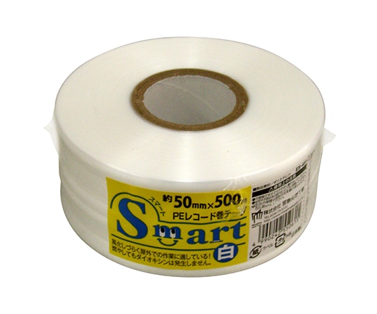 宮島化学工業 smart PEレコード巻テープ 白 50mm×500m ES-451 1巻(ご注文単位1巻)【直送品】