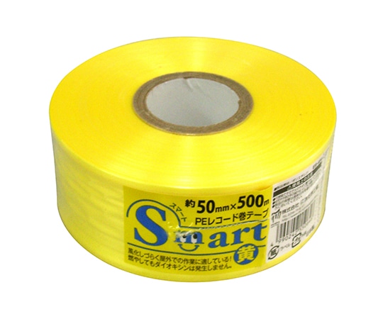 宮島化学工業 smart PEレコード巻テープ 黄 50mm×500m ES-454 1巻(ご注文単位1巻)【直送品】
