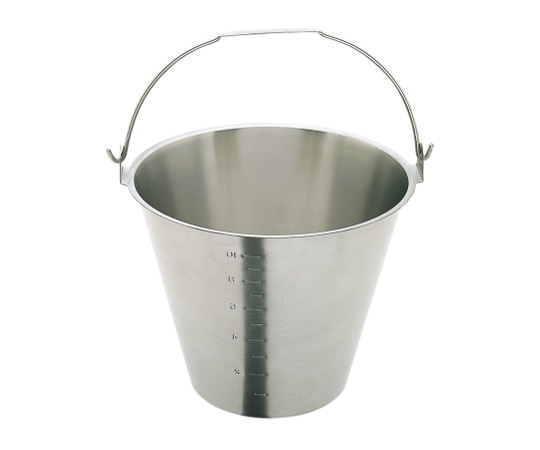 スギコ産業 スギコ 18-8 目盛付バケツ(ベース無し) 12L SH-549-13NBM 1個（ご注文単位1個）【直送品】