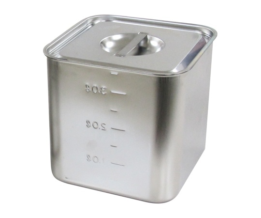 スギコ産業 スギコ 18-8 目盛付深型角キッチンポット 3.6L SH-4215D 1個（ご注文単位1個）【直送品】